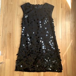 NWT French Connection beautiful unique perfect black dress with back zipper